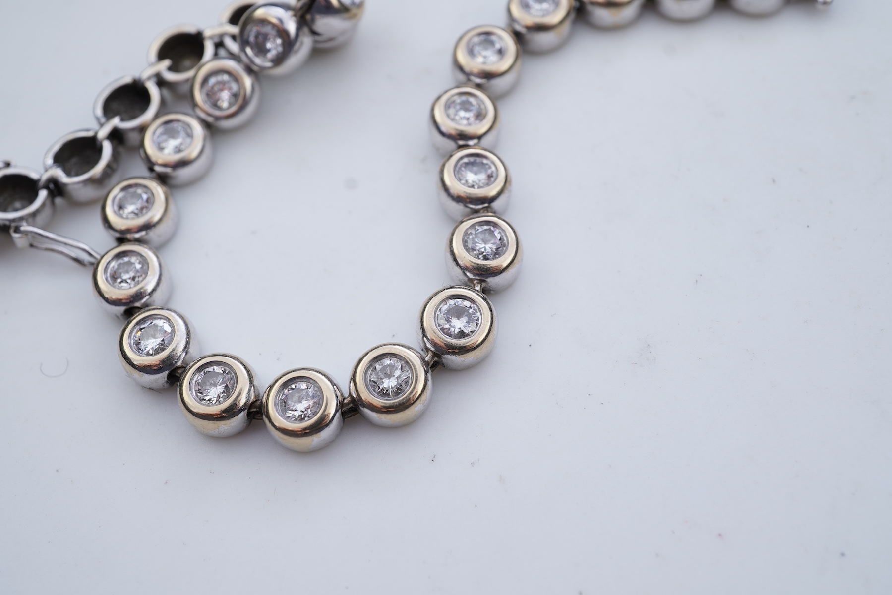 A diamond line bracelet